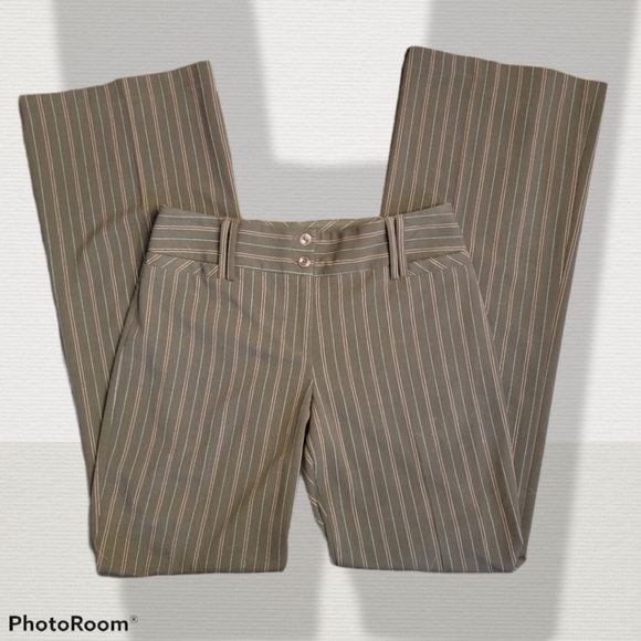 BCX dress slacks, brown/pin stripes, size 5 - Picture 1 of 7